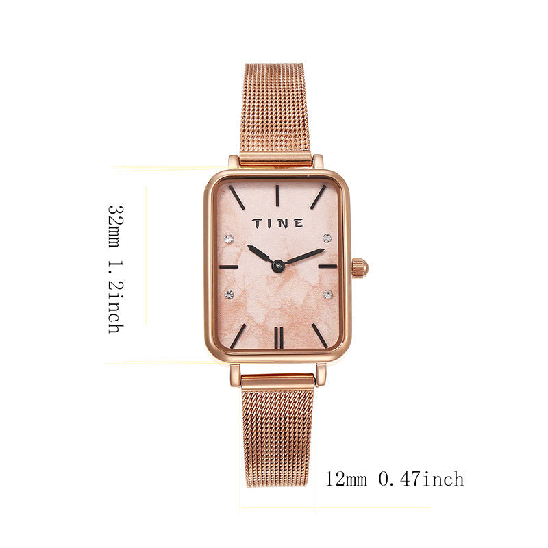 Reloj de Cuarzo Cuadrado Acero
