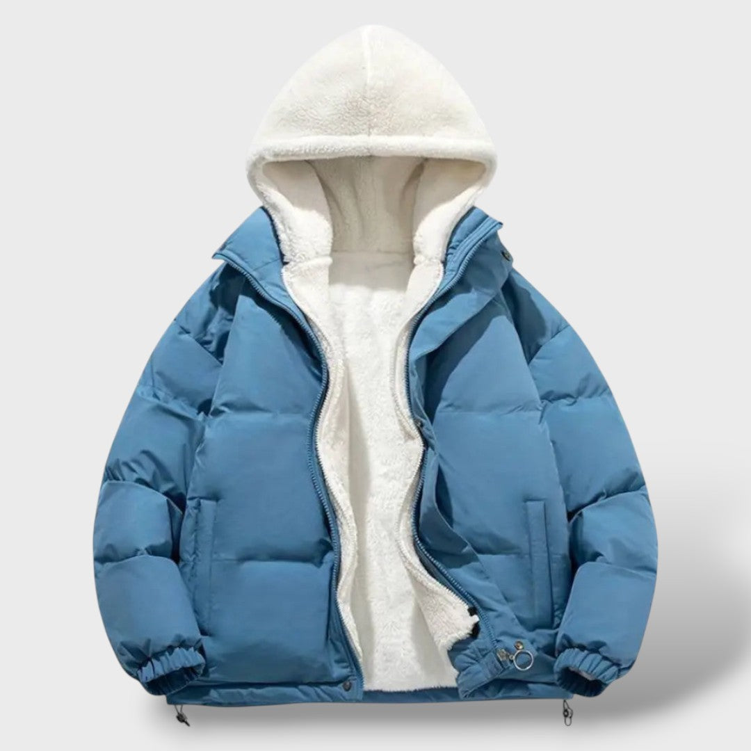 Chamarra de invierno cálida para mujeres con cierre