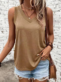 Analia - Top Transpirable Con Cuello En V Y Sin Mangas