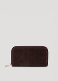 Cartera Grande en Gamuza Café Oscuro