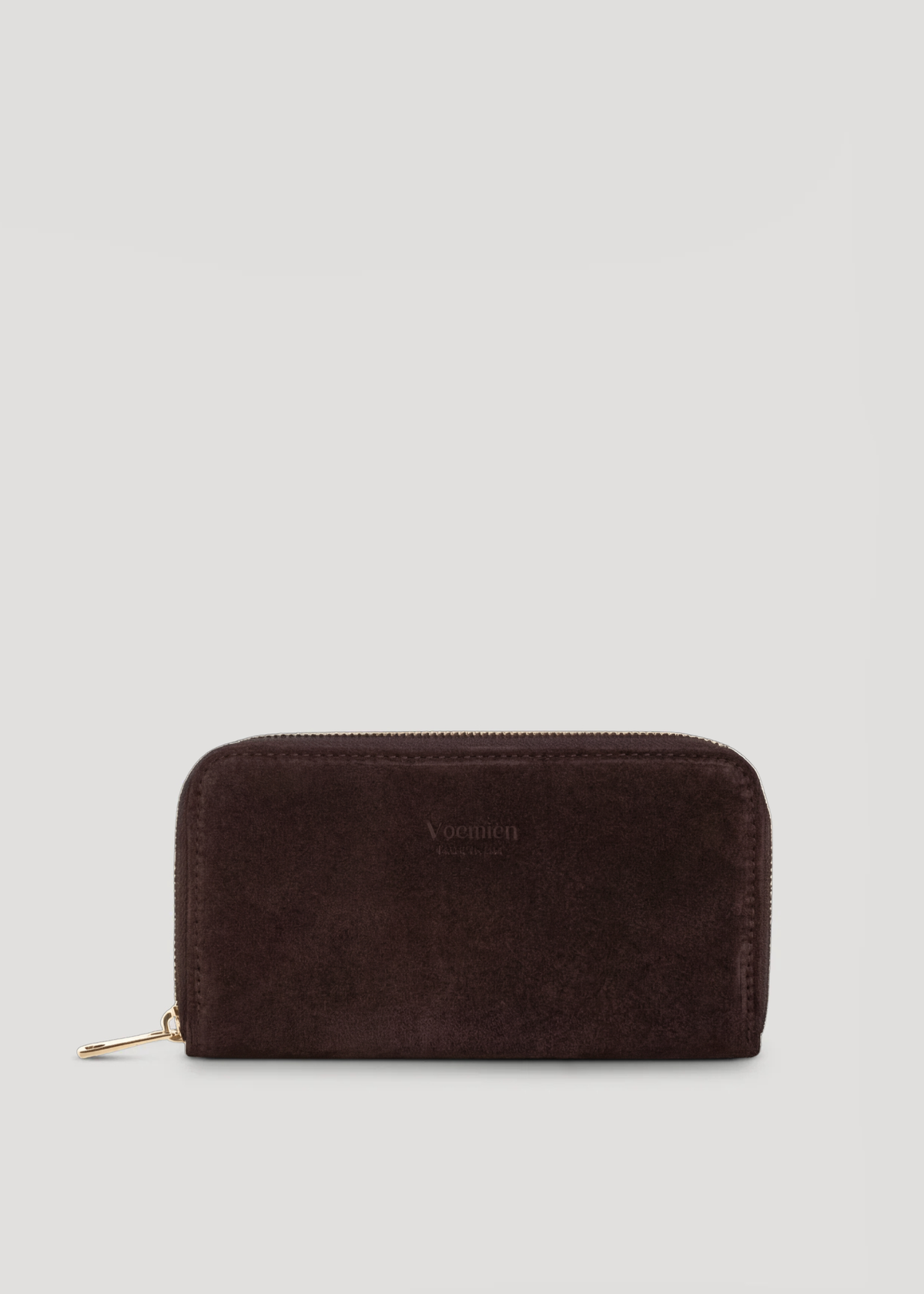 Cartera Grande en Gamuza Café Oscuro