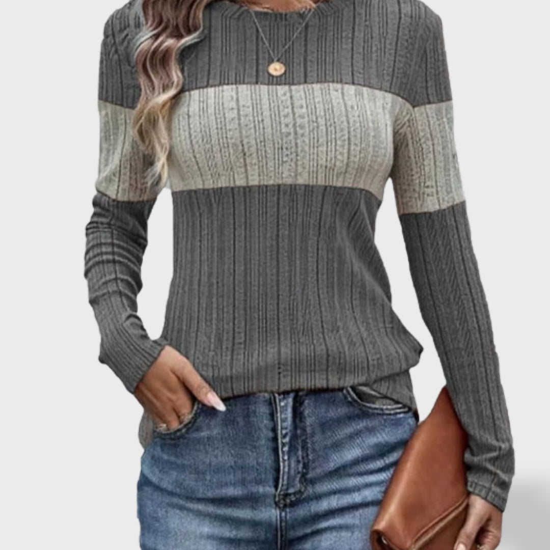 Isabel Suéter de Manga Larga Casual