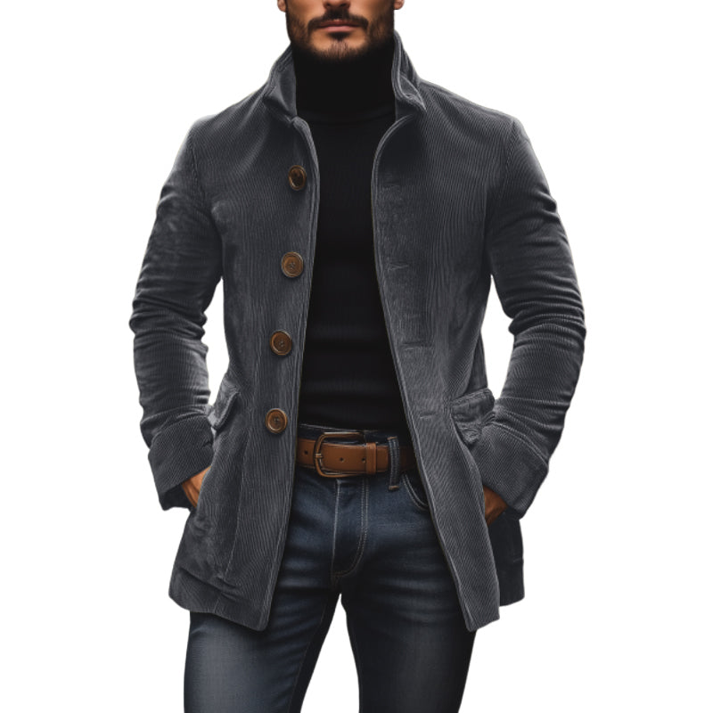 Emerson Corte Slim con Cuello Alto y Bolsillos Laterales Elegante