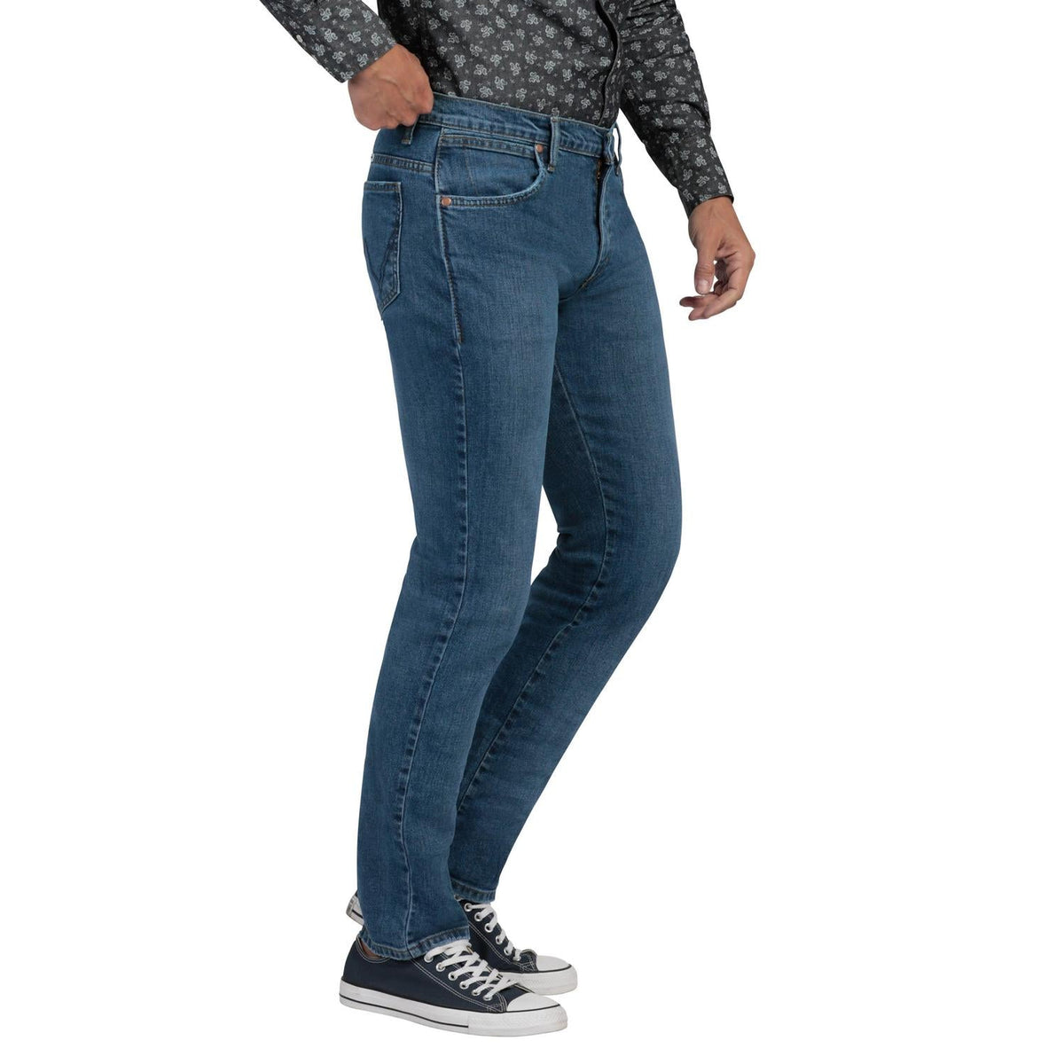 Jeans Skinny Hombre Azul Acero