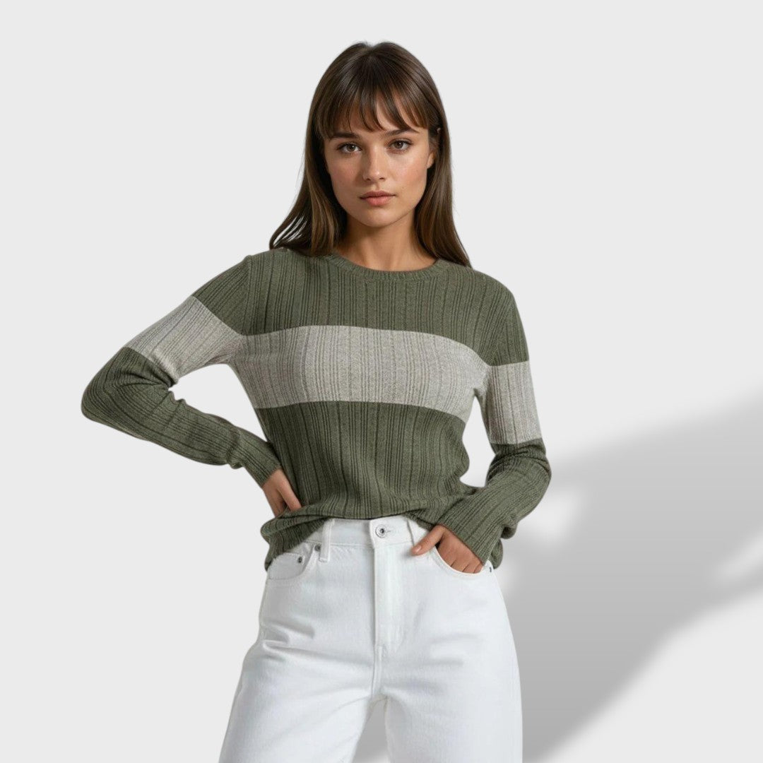 Isabel Suéter de Manga Larga Casual