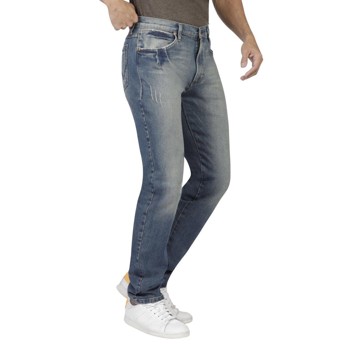 Jeans Slim Fit Hombre Azul Petróleo