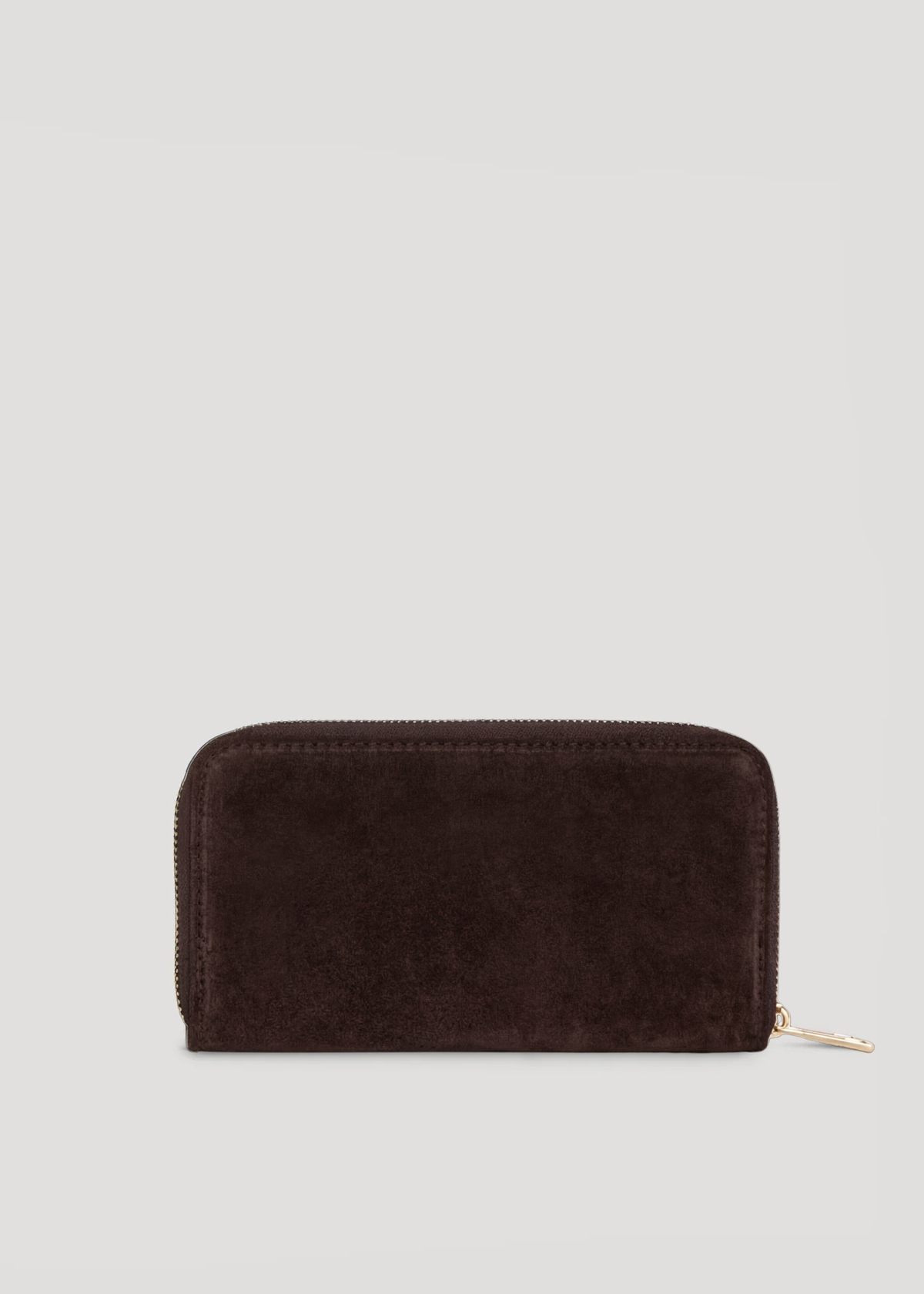 Cartera Grande en Gamuza Café Oscuro