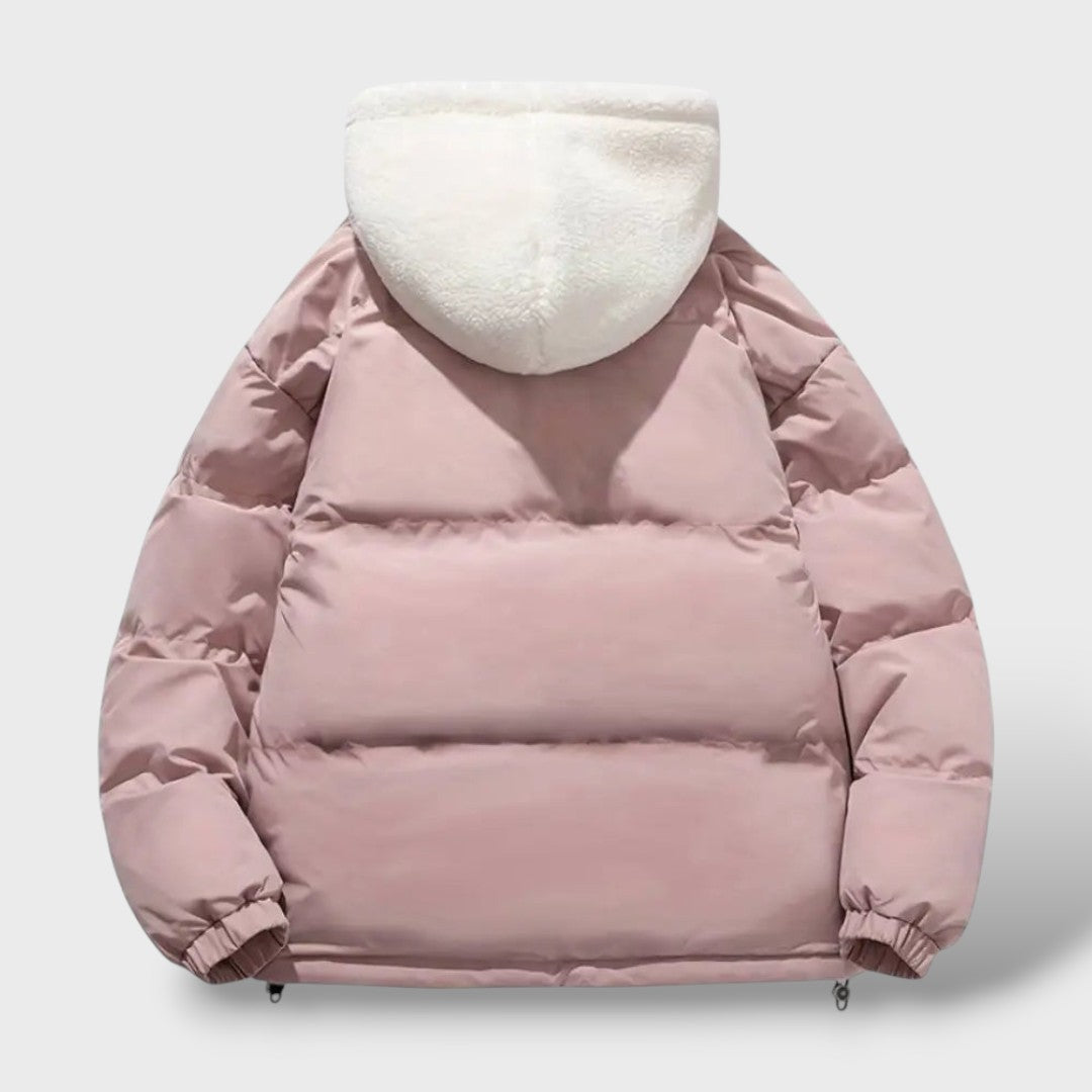 Chamarra de invierno cálida para mujeres con cierre