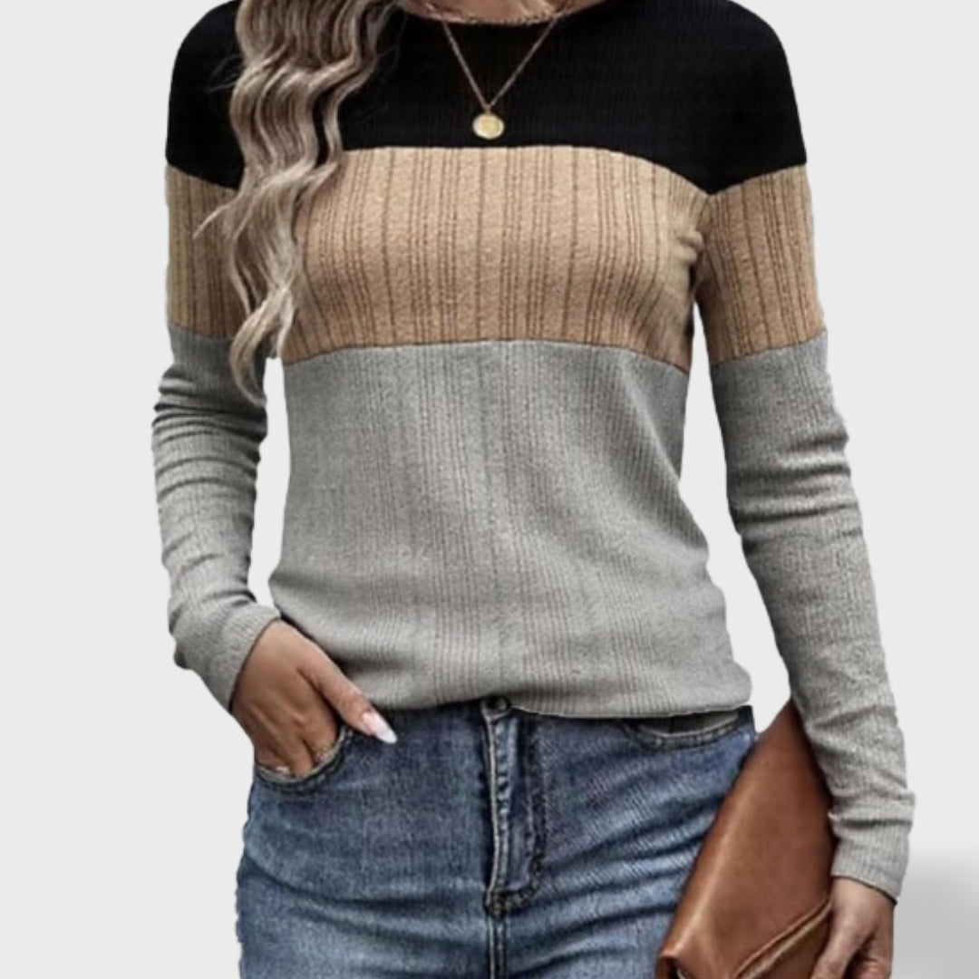 Isabel Suéter de Manga Larga Casual