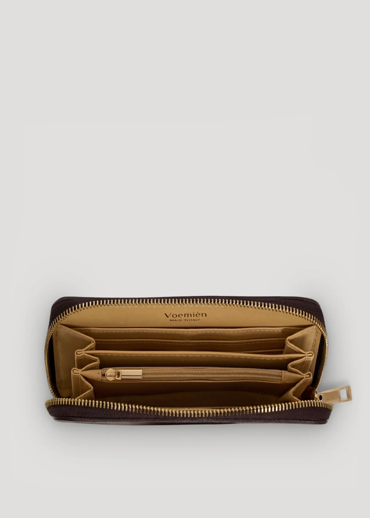 Cartera Grande en Gamuza Café Oscuro