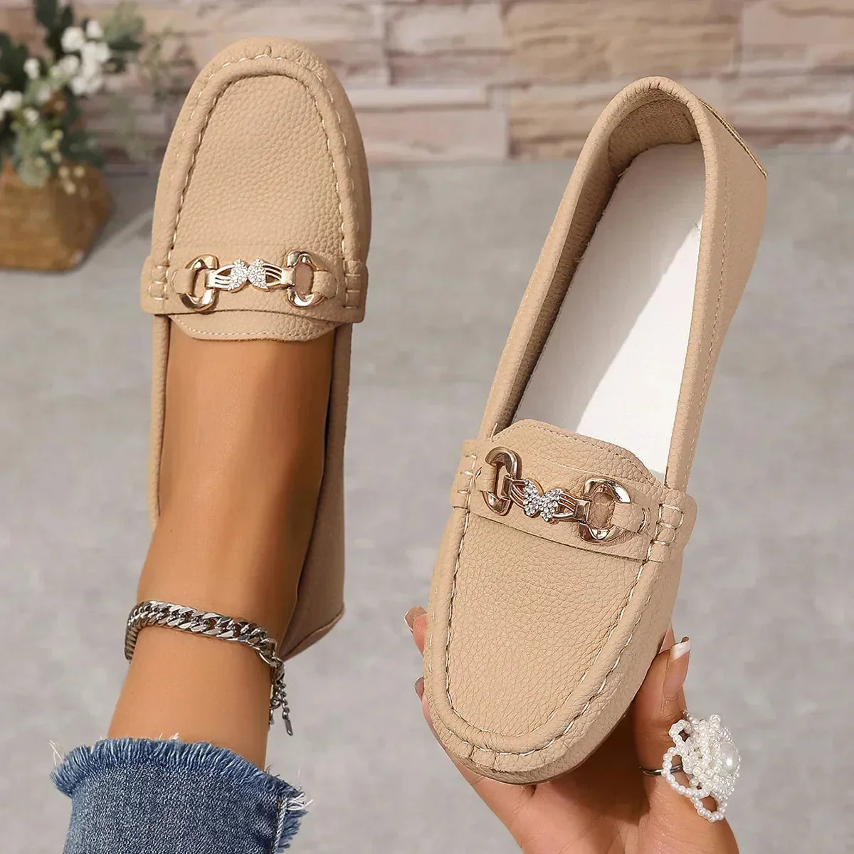 Aleeda - Elegantes Mocasines Antideslizantes