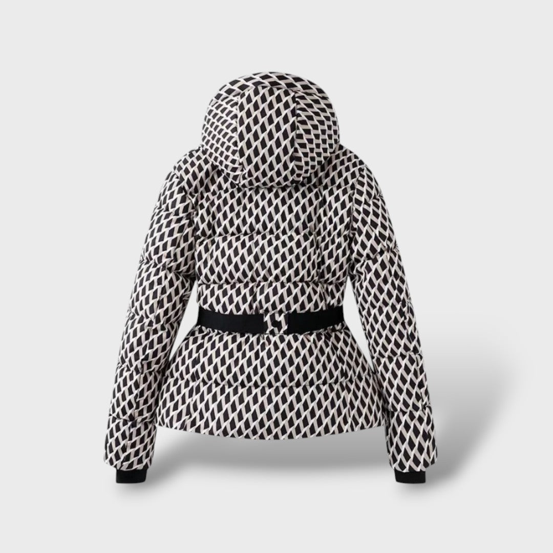 Chamarra Acolchada con Cinturón Impermeable
