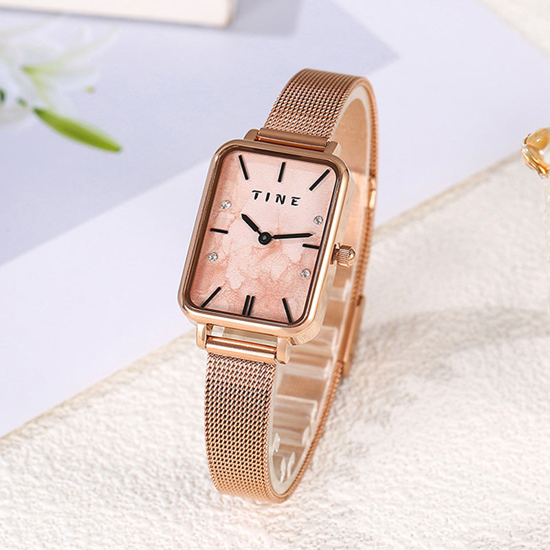 Reloj de Cuarzo Cuadrado Acero