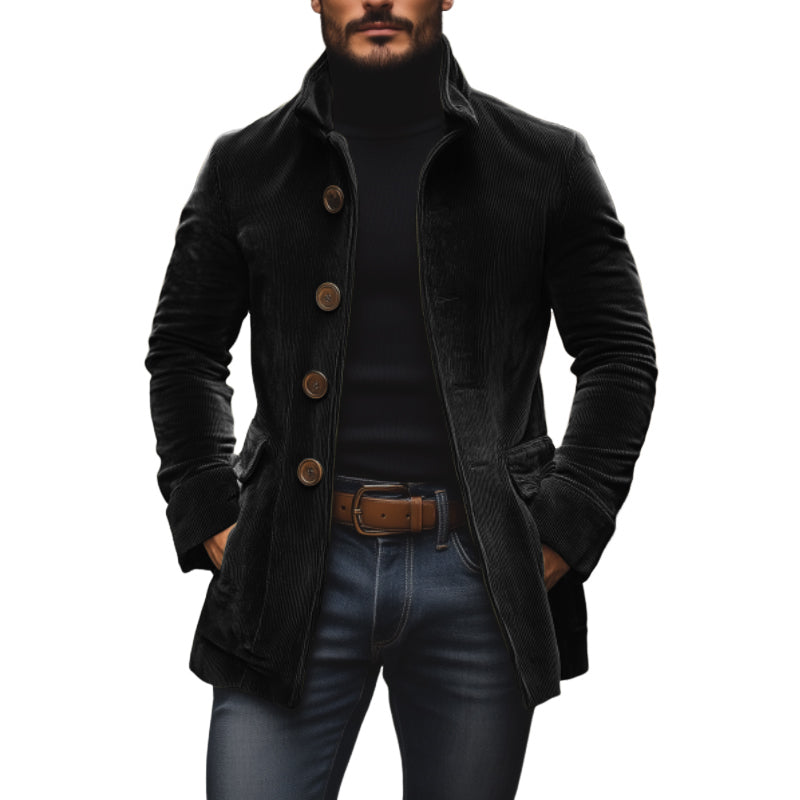 Emerson Corte Slim con Cuello Alto y Bolsillos Laterales Elegante