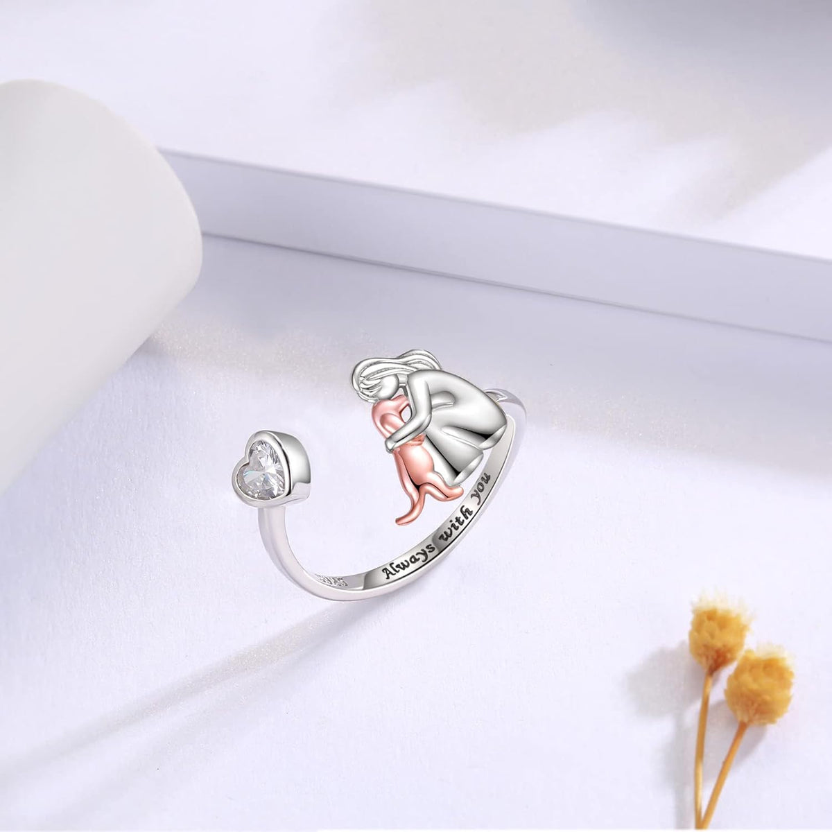 Anillo Con Icono De Perro | Siempre en mi Corazón