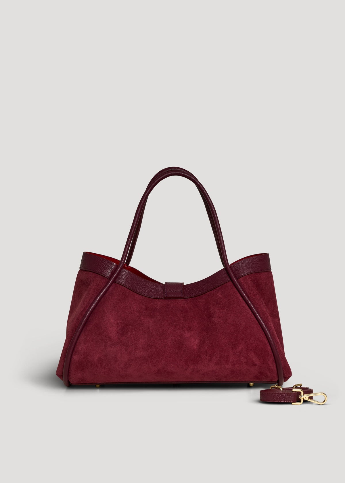 Bolsa Mayfair en Gamuza y Piel Togo Vino