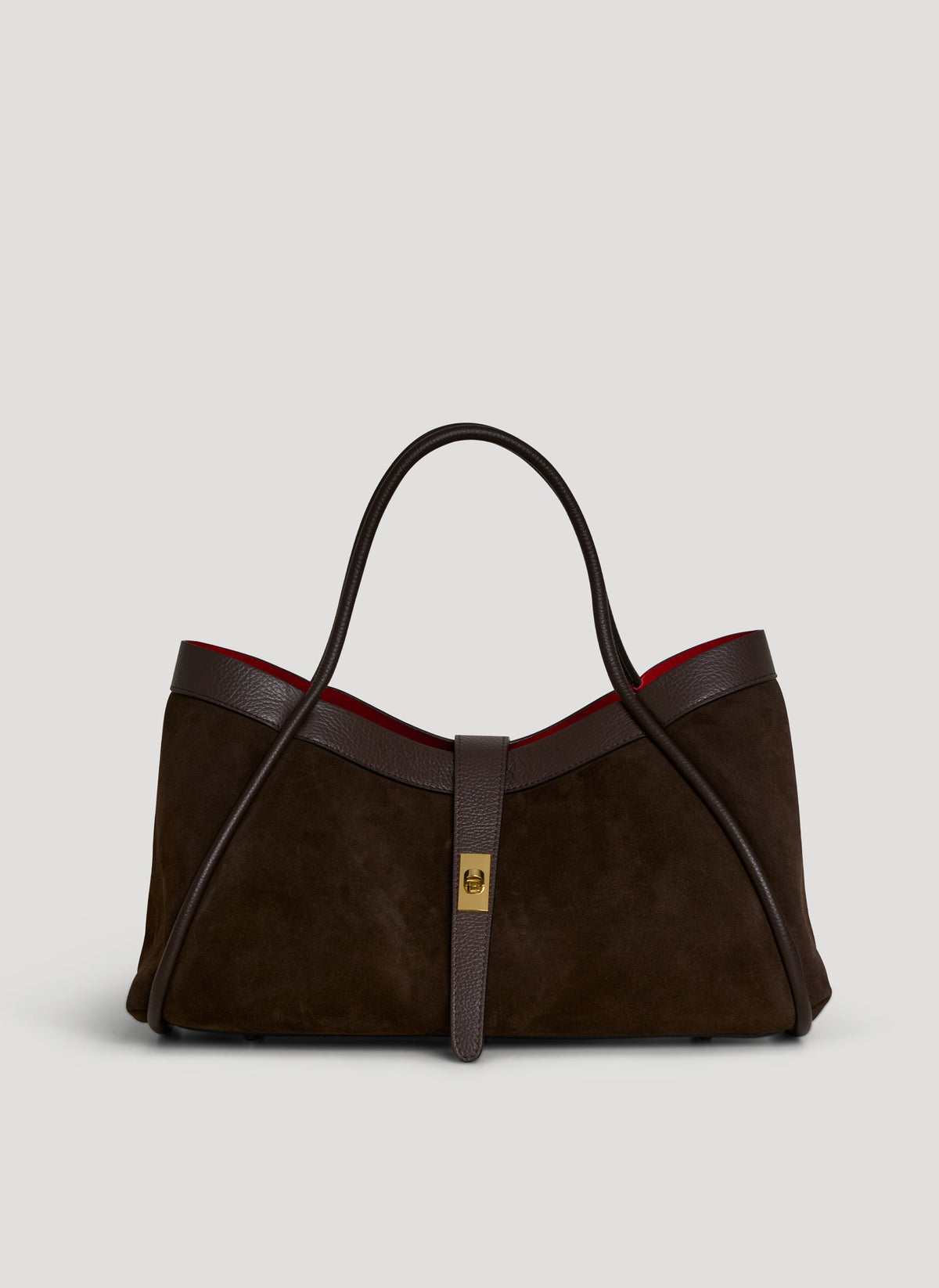 Bolsa Mayfair en Gamuza y Piel Togo Negro
