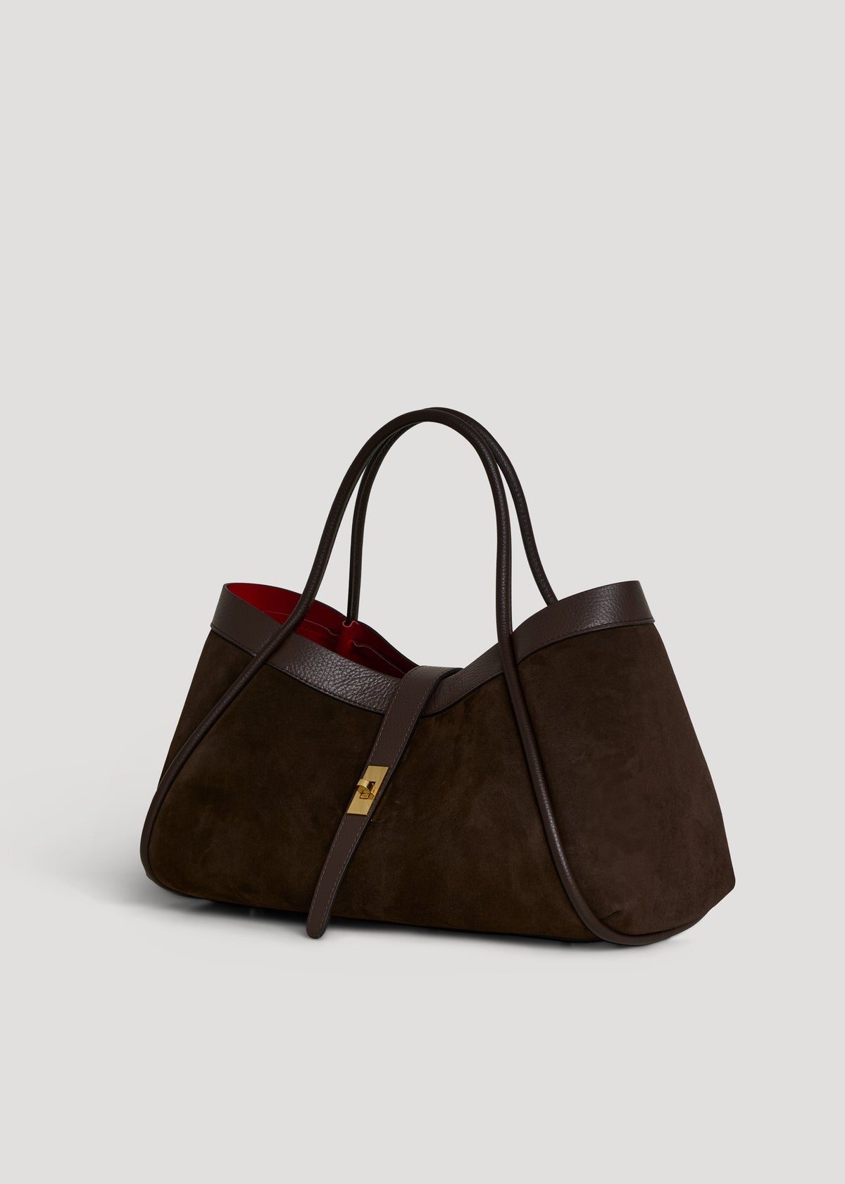 Bolsa Mayfair en Gamuza y Piel Togo Negro