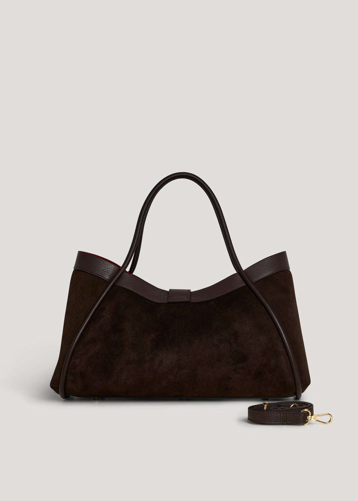 Bolsa Mayfair en Gamuza y Piel Togo Negro