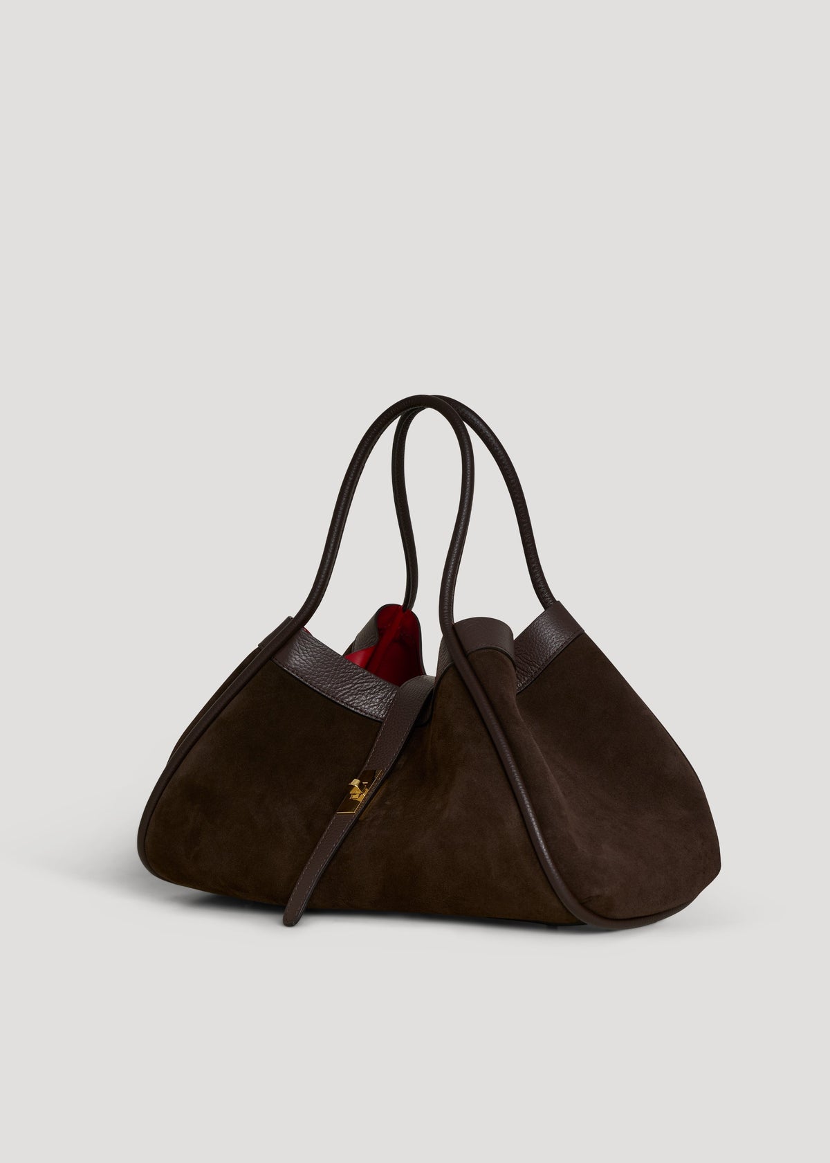 Bolsa Mayfair en Gamuza y Piel Togo Negro