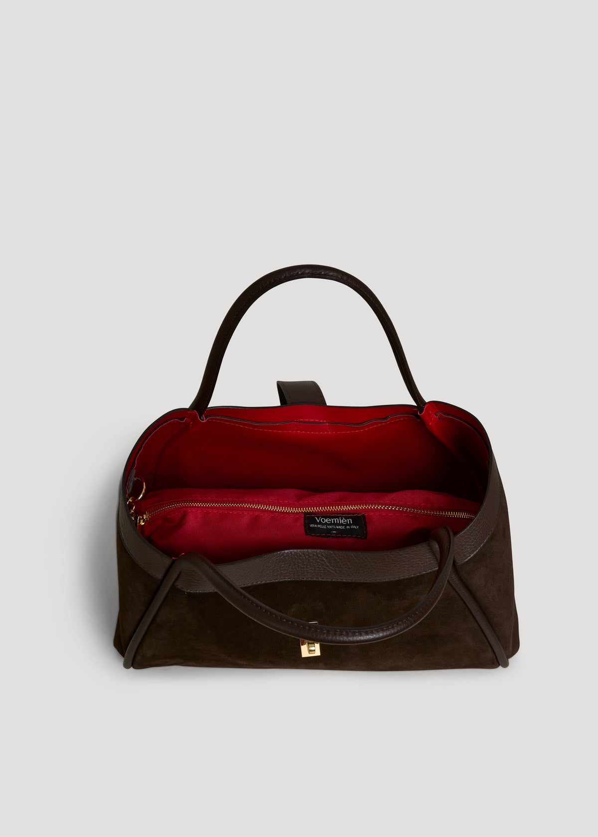 Bolsa Mayfair en Gamuza y Piel Togo Negro