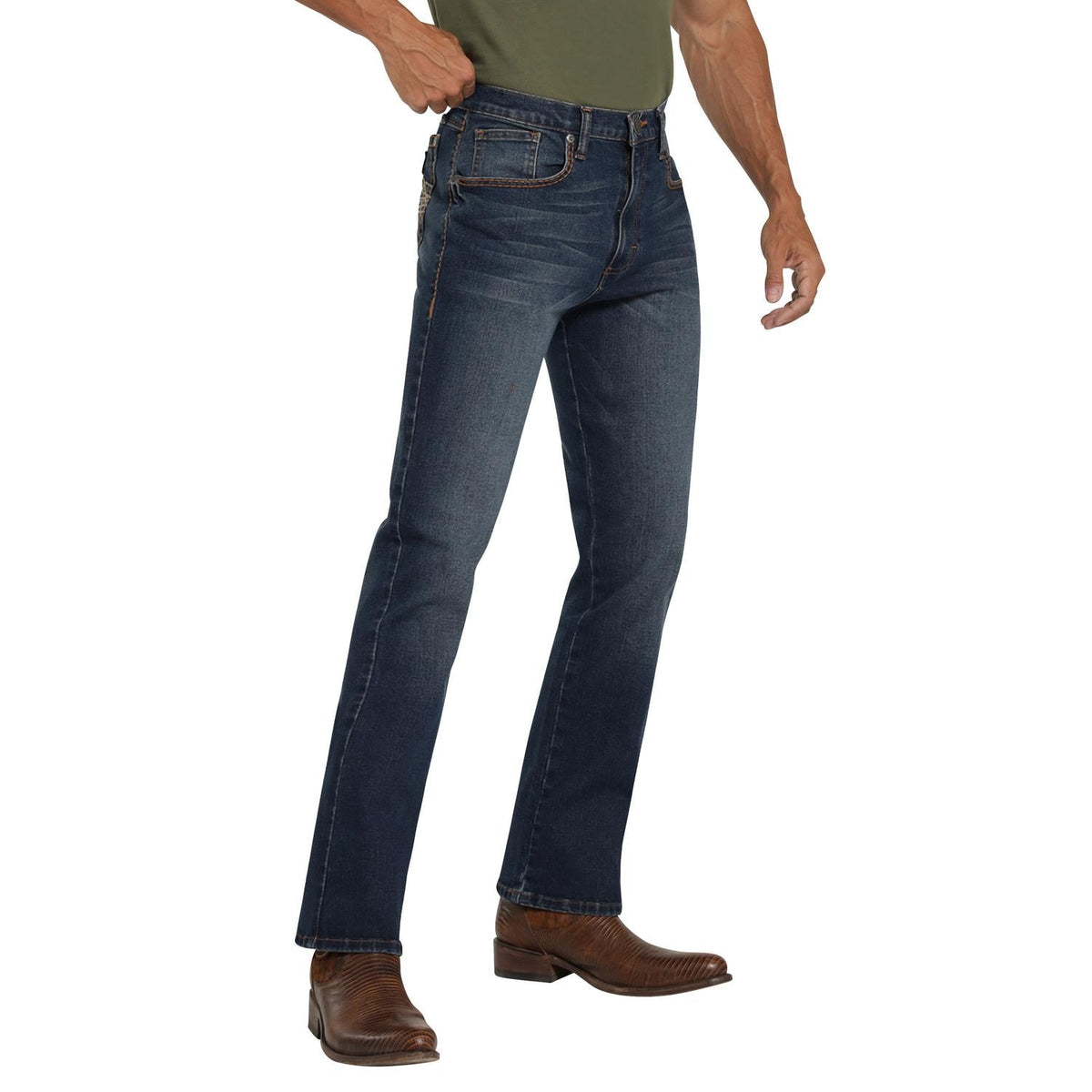 Jeans Hombre Slim Bootcut Western Índigo