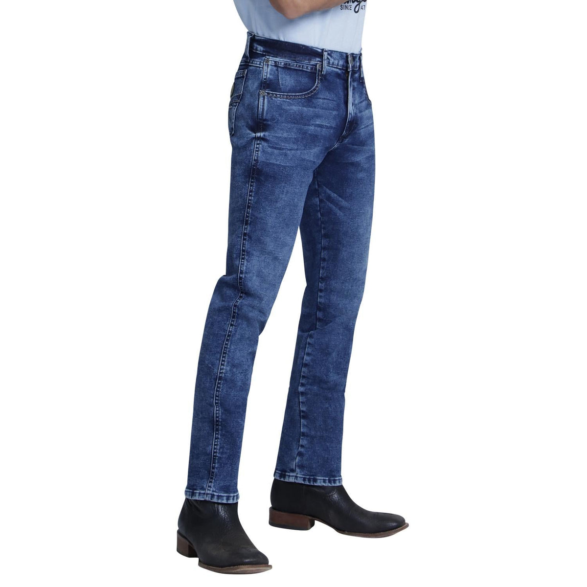 Jeans Slim Straight Hombre Línea Western