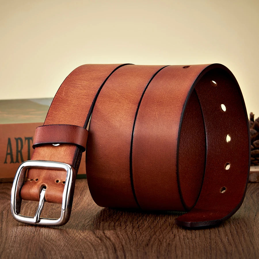 Cinturón Vintage de Piel Hombre