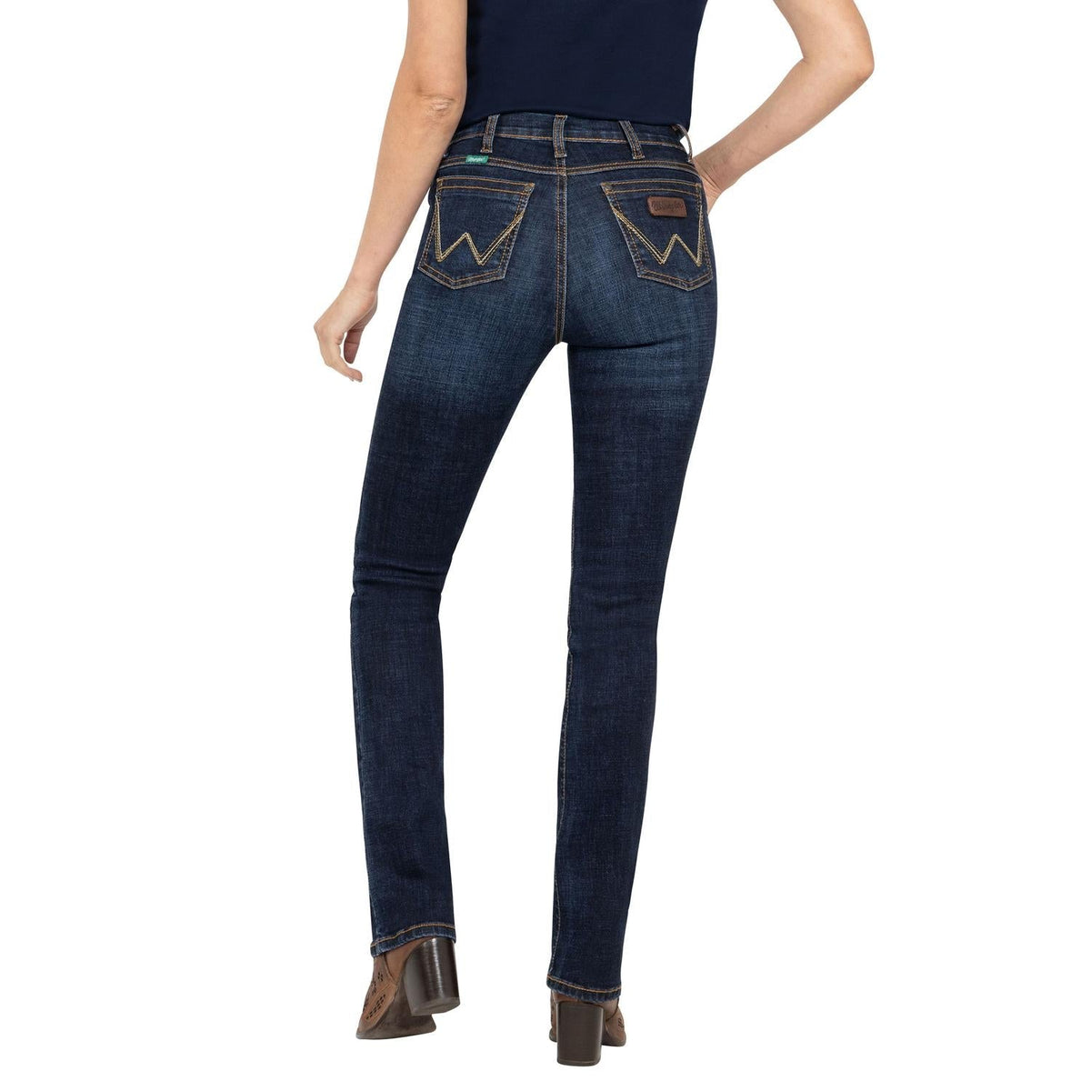Jeans Mujer Tiro Alto Corte Bota Índigo