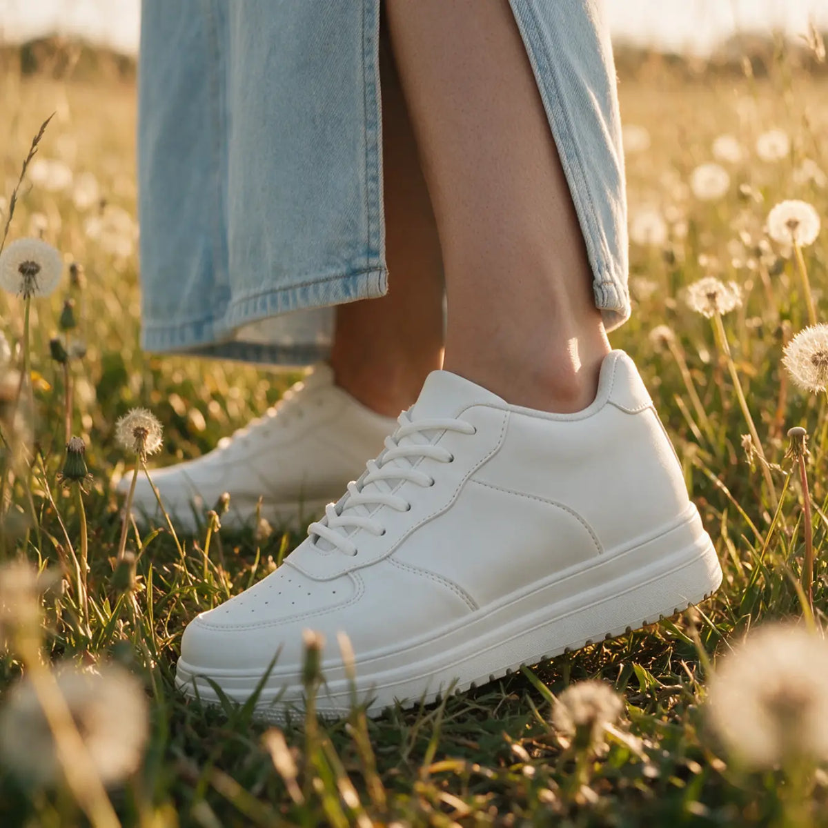 AirLift — Tenis Blancos con Alza 8 cm