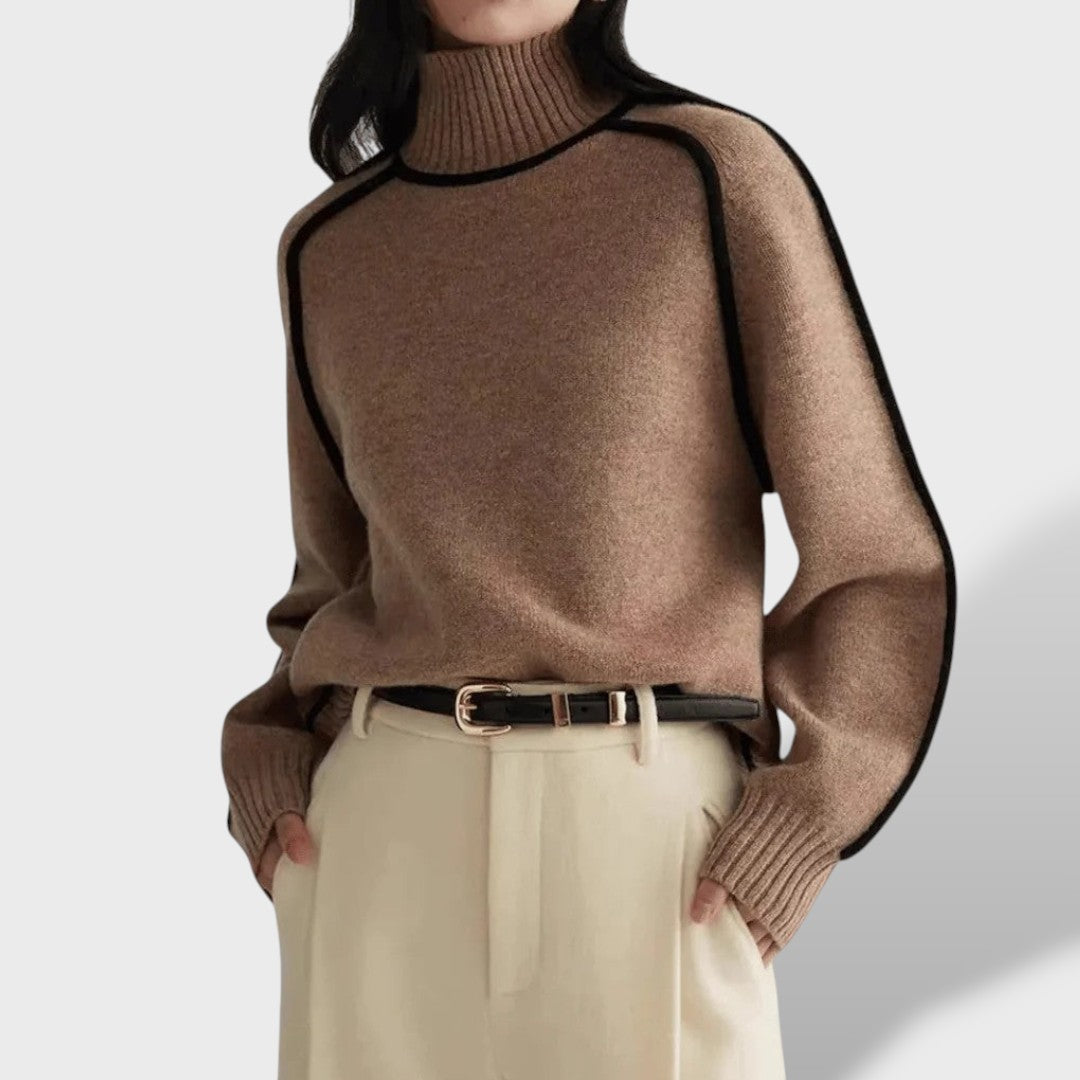 Suéter cuello alto mujer