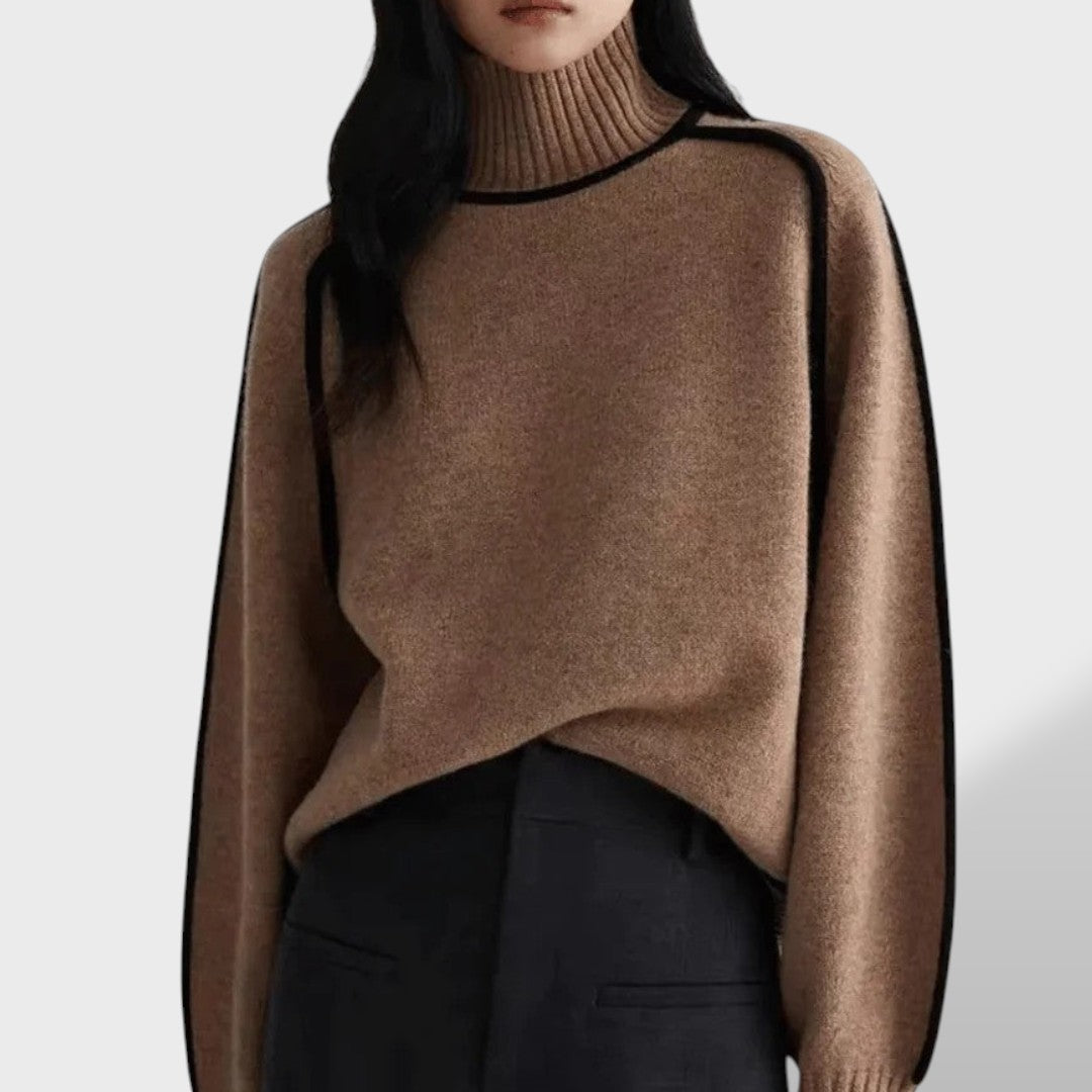 Suéter cuello alto mujer