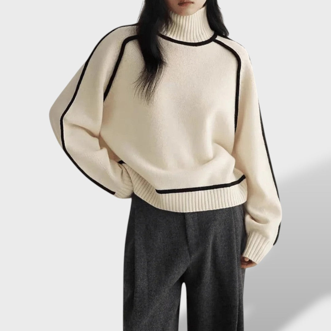 Suéter cuello alto mujer
