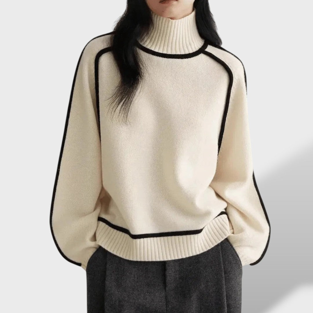 Suéter cuello alto mujer