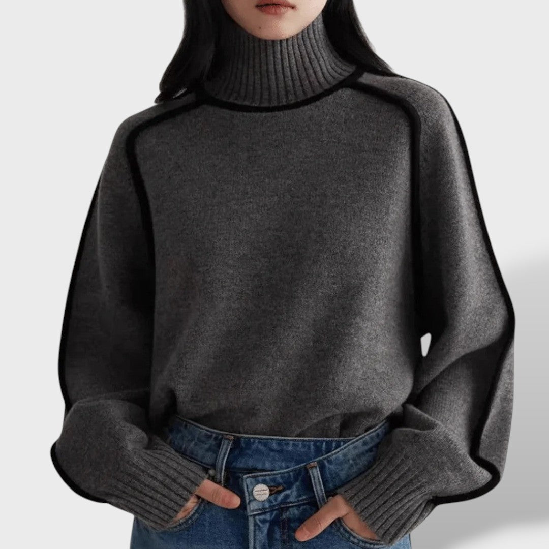 Suéter cuello alto mujer