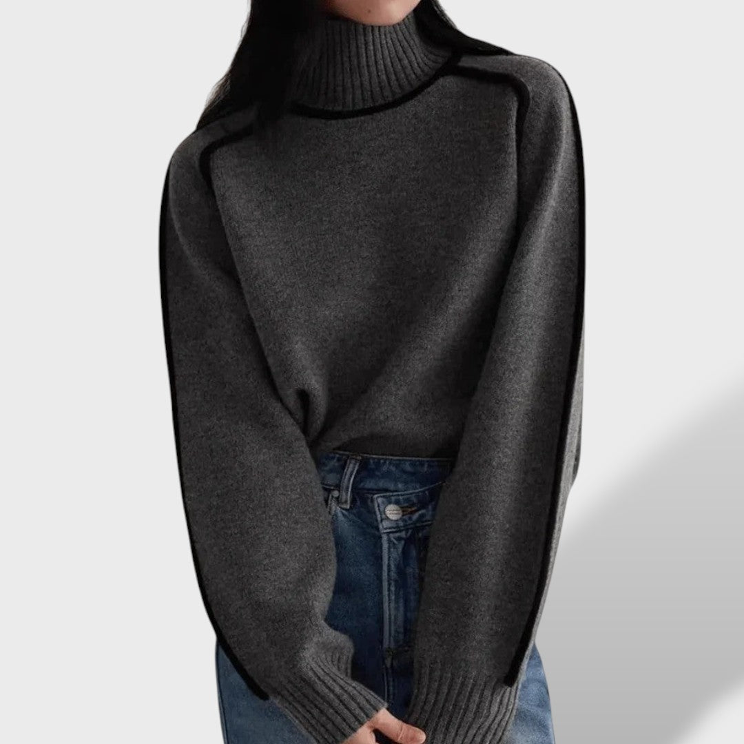 Suéter cuello alto mujer