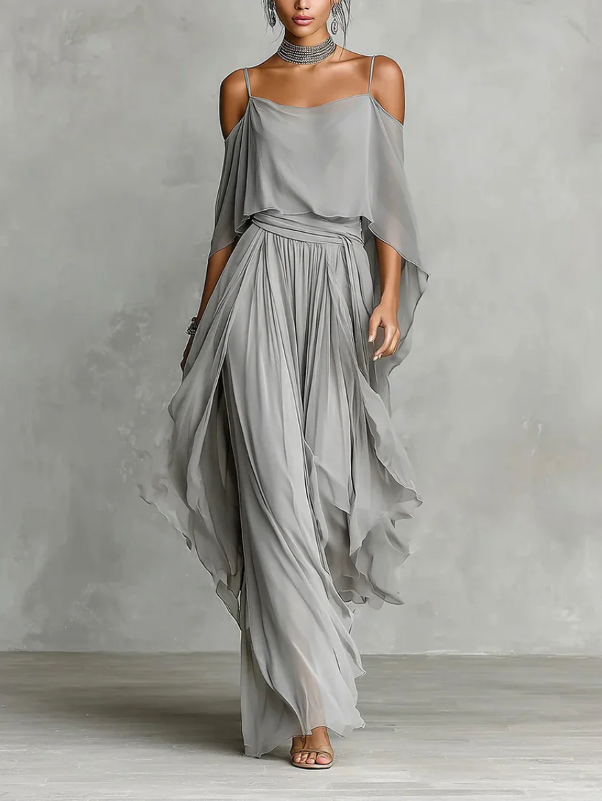 Isabela Conjunto Fluido Gris