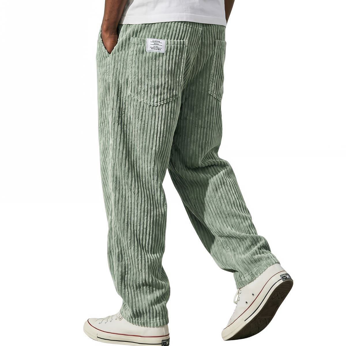 Pantalón de Pana Recto con Cordón para Hombre