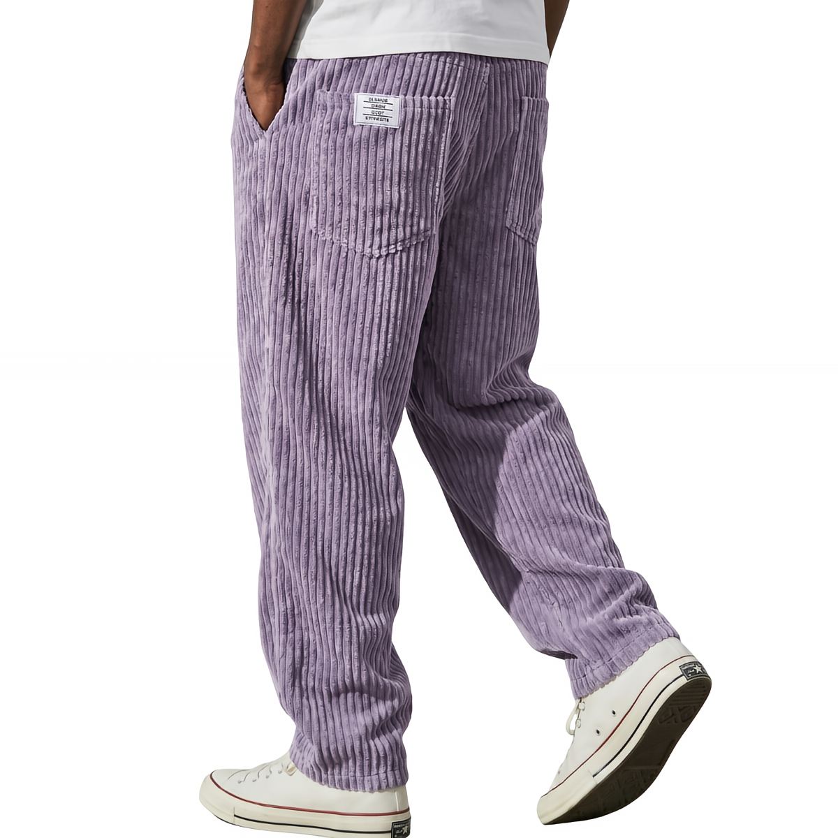 Pantalón de Pana Recto con Cordón para Hombre