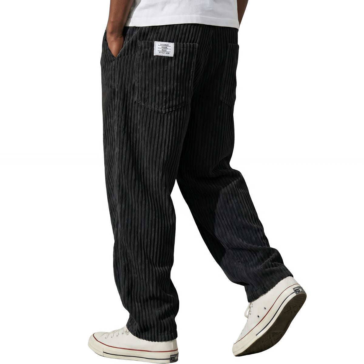 Pantalón de Pana Recto con Cordón para Hombre