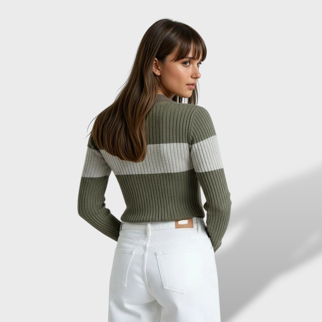 Isabel Suéter de Manga Larga Casual