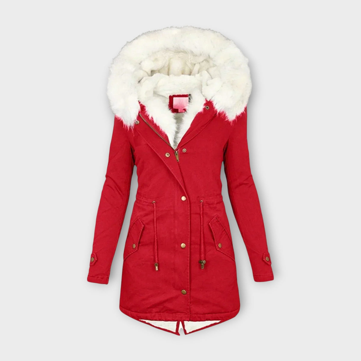 Ivara - Chamarra de invierno impermeable y forrada de piel