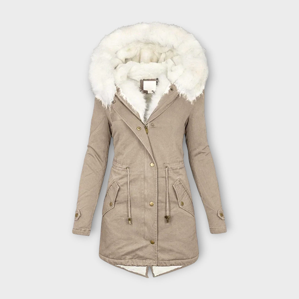 Ivara - Chamarra de invierno impermeable y forrada de piel