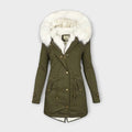 Ivara - Chamarra de invierno impermeable y forrada de piel