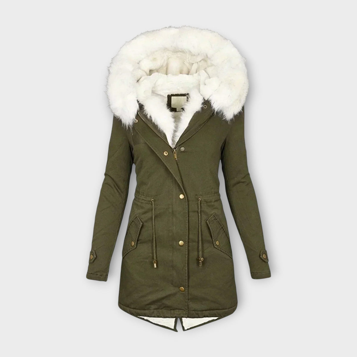 Ivara - Chamarra de invierno impermeable y forrada de piel