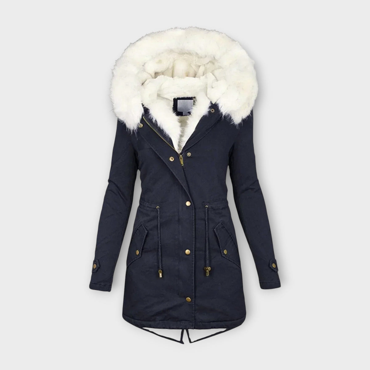 Ivara - Chamarra de invierno impermeable y forrada de piel