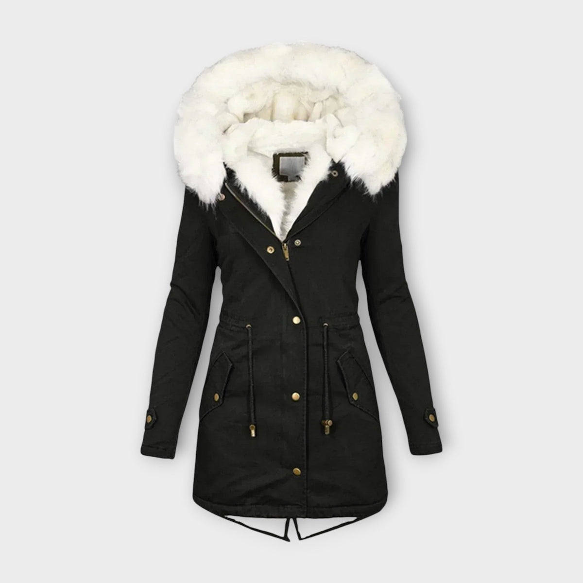 Ivara - Chamarra de invierno impermeable y forrada de piel
