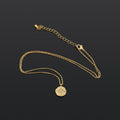 Collar Moneda Estrella Chapado en Oro