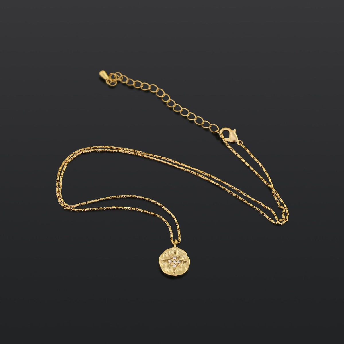 Collar Moneda Estrella Chapado en Oro