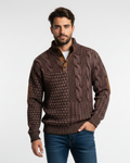 Aaron Suéter Patchwork Cuello Alto